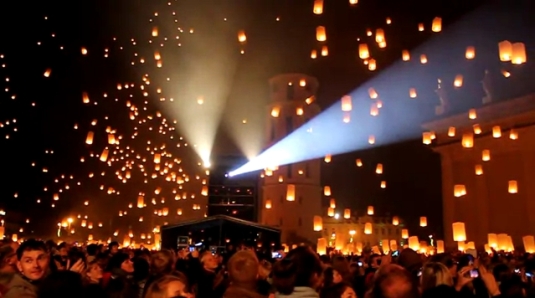 sky lights festival in Vilnius